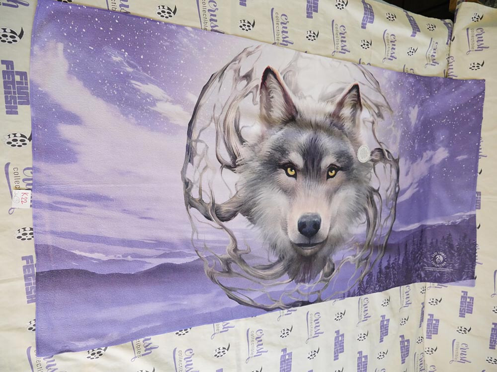 Anne Stokes Collection Wolf Wild Animals Art Work Painting Licensed Beach Towel