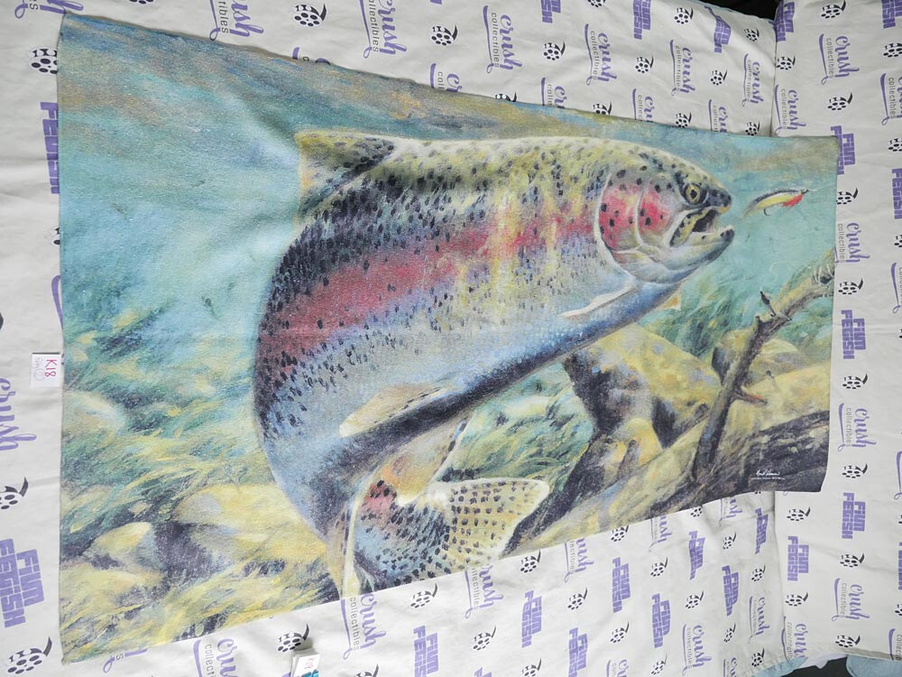 Baiting Fish Mark Hanson Wild Wings Animal Painting Licensed Beach Towel